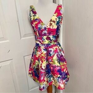 Luxxel Skater Dress with Bow A1